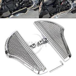 Supports de repose-pieds avant et arrière en chrome pour Harley Road King et Street Glide