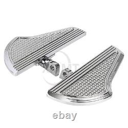 Supports de repose-pieds avant et arrière en chrome pour Harley Road King et Street Glide