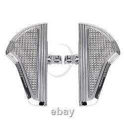 Supports de repose-pieds avant et arrière en chrome pour Harley Road King et Street Glide