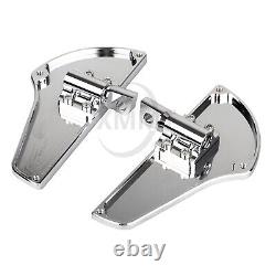 Supports de repose-pieds avant et arrière en chrome pour Harley Road King et Street Glide