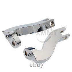 Supports de repose-pieds avant et arrière en chrome pour Harley Road King et Street Glide