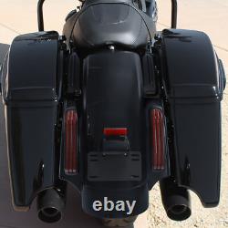 Système LED de garde-boue arrière compatible avec Harley Touring Road King Street Glide 14-24 Noir