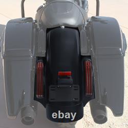 Système LED de garde-boue arrière compatible avec Harley Touring Road King Street Glide 14-24 Noir