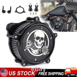 Système de filtre d'admission d'air pour Harley Touring Road King Street Road Glide 08-2016