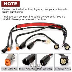 Système de garde-boue arrière LED de style CVO noir pour Harley Road King Street Glide 14-Up