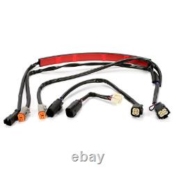 Système de garde-boue arrière LED de style CVO noir pour Harley Road King Street Glide 14-Up