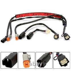 Système de garde-boue arrière LED style CVO noir pour Harley Road King Street Glide 09-13