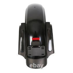 Système de garde-boue arrière LED style CVO noir pour Harley Road King Street Glide 09-13