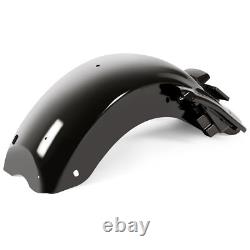 Système de garde-boue arrière LED style CVO noir pour Harley Road King Street Glide 09-13