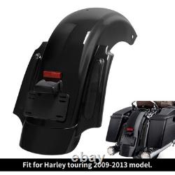 Système de garde-boue arrière avec lentille fumée adapté pour Harley Touring Road King Street Glide