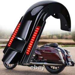 Système de garde-boue arrière style CVO avec LED pour Touring 1993-2008 Road King Street Glide