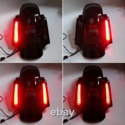 Système de garde-boue arrière style CVO avec LED pour Touring 1993-2008 Road King Street Glide