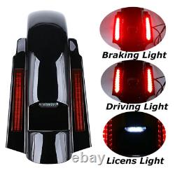 Système de garde-boue arrière style CVO avec LED pour Touring 1993-2008 Road King Street Glide Système de garde-boue arrière style CVO avec LED pour Touring 1993-2008 Road King Street Glide