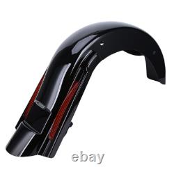 Système de garde-boue arrière style CVO avec LED pour Touring 1993-2008 Road King Street Glide Système de garde-boue arrière style CVO avec LED pour Touring 1993-2008 Road King Street Glide