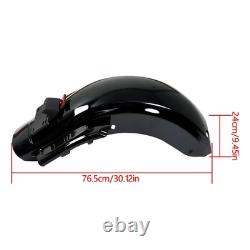 Système de garde-boue arrière style CVO avec LED pour Touring Road King Street Glide 2009-2013