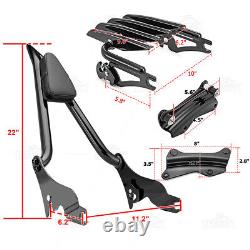 Tall Backrest Sissy Bar Pour Harley 2014-2023 Cvo Street Glide Touring Road King