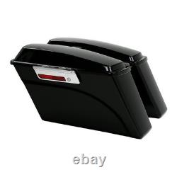 Valises rigides pour Harley Road King Street Glide Ultra 1994 2013 noir brillant