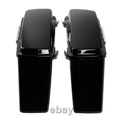 Valises rigides pour Harley Road King Street Glide Ultra 1994 2013 noir brillant