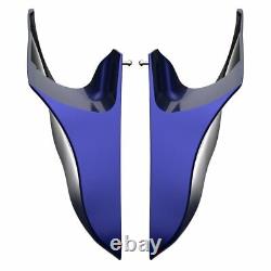 Zephyr Bleu Étranglé Couvercle Latéral Étendu Convient 14 + Harley Street Road King Glide